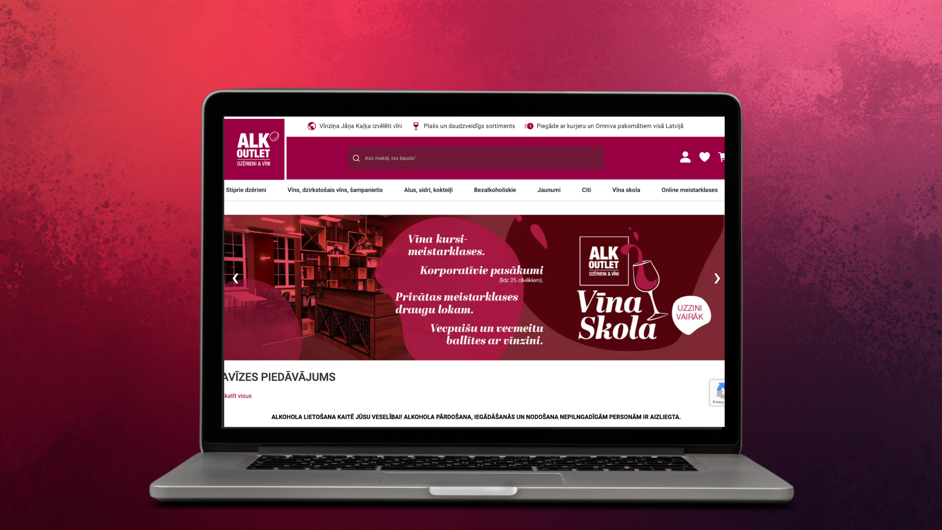 Alkoutlet uzturēšana un attīstība - E-commerce Development