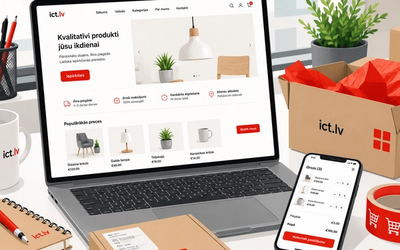 interneta veikala izstrādes paraugs laptopa