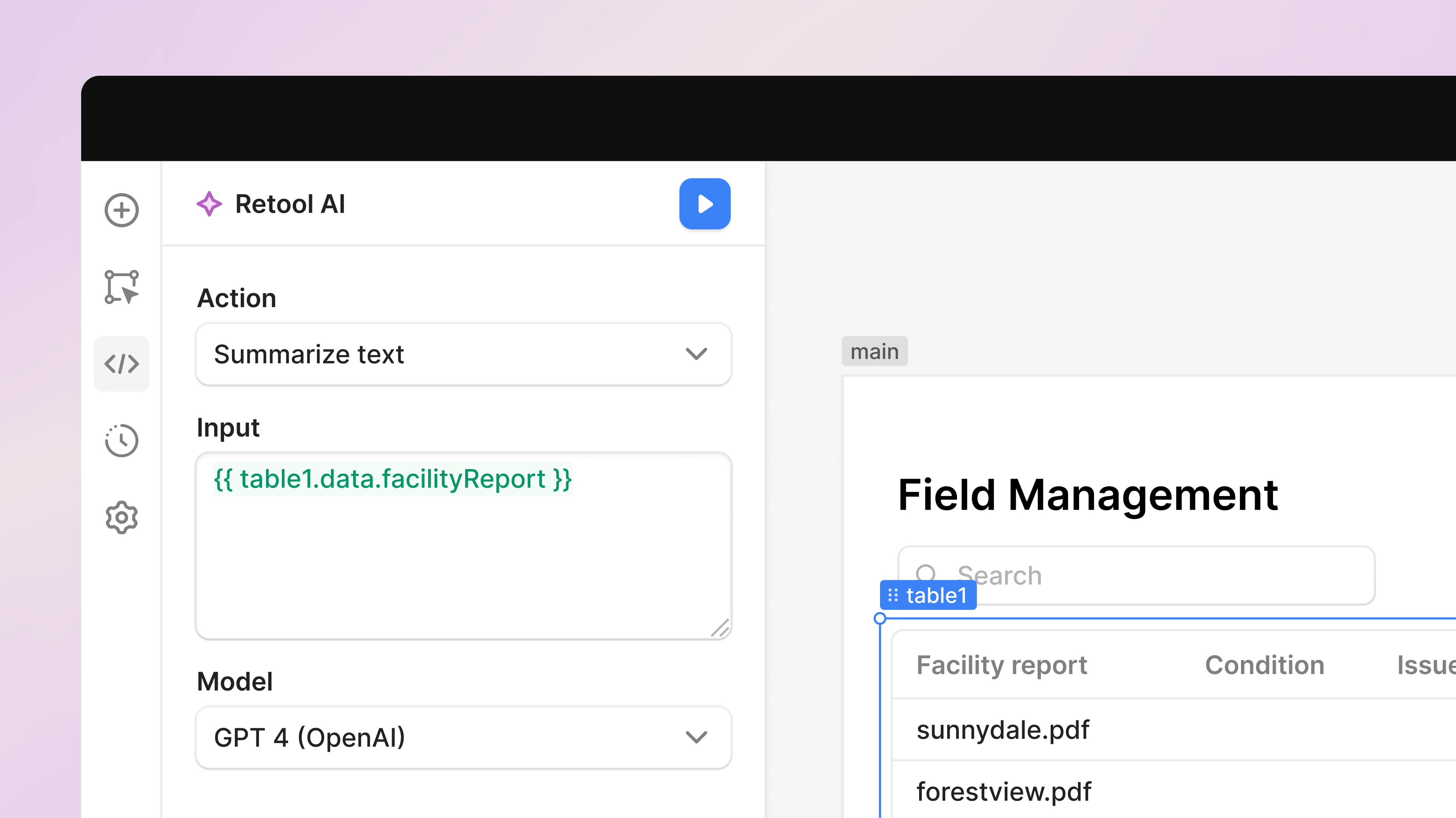 Build AI apps and workflows faster with Retool AI