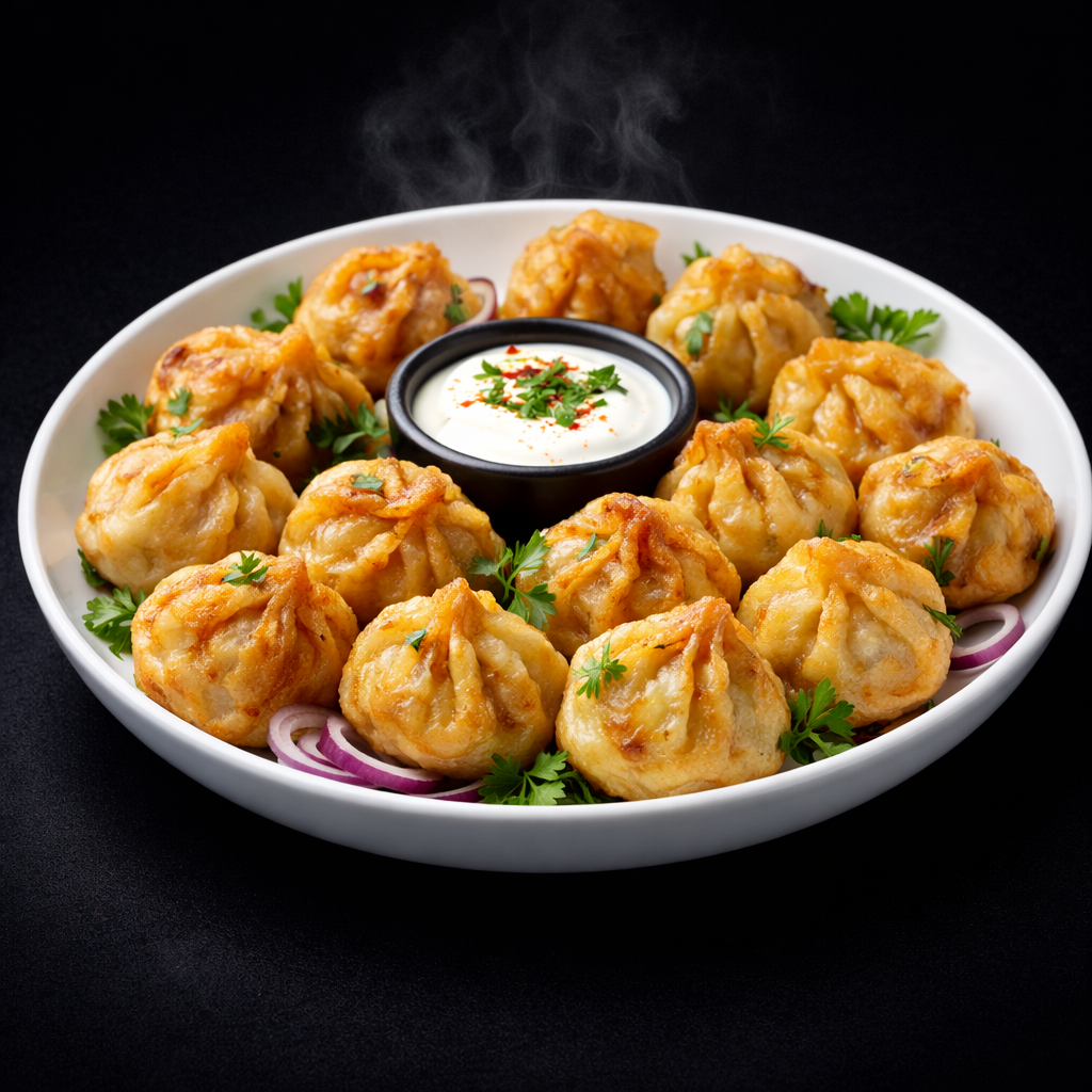 Пельмени жареные