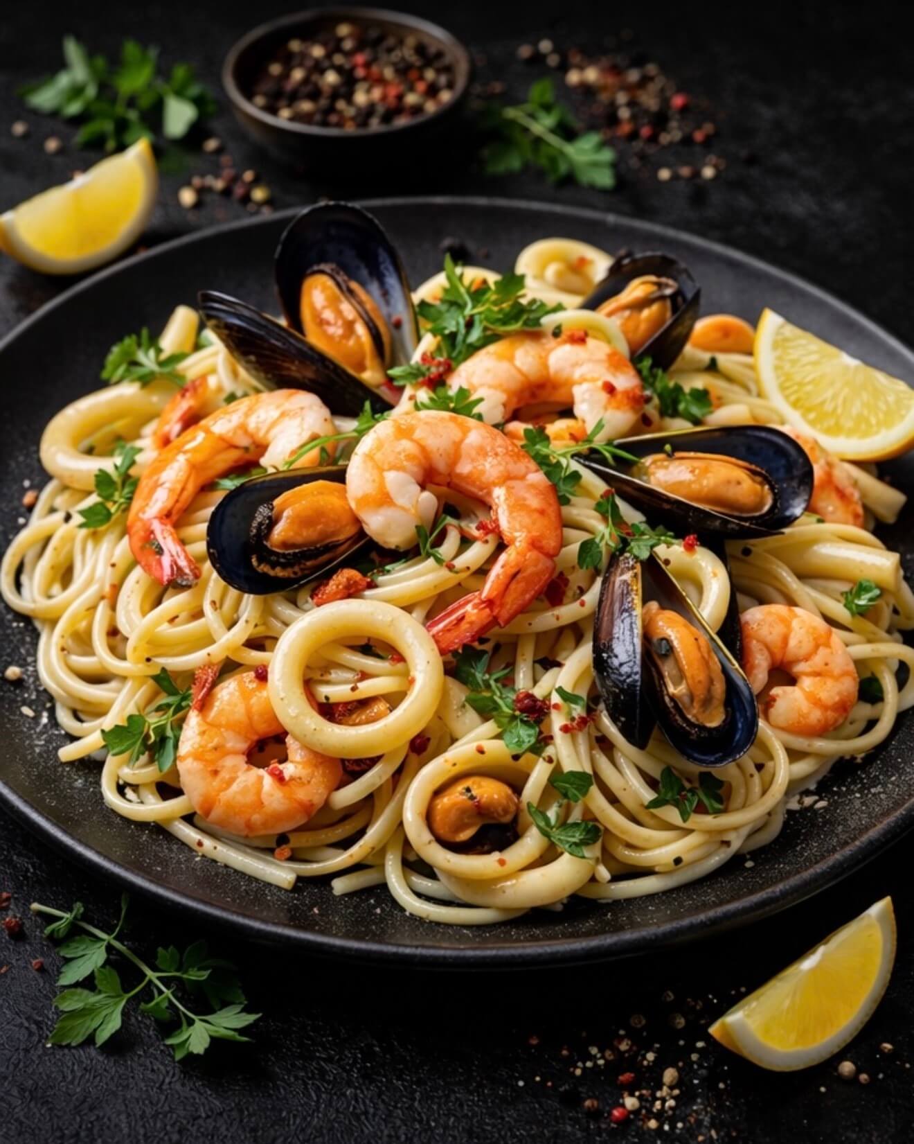 ПАСТА С МОРЕПРОДУКТАМИ