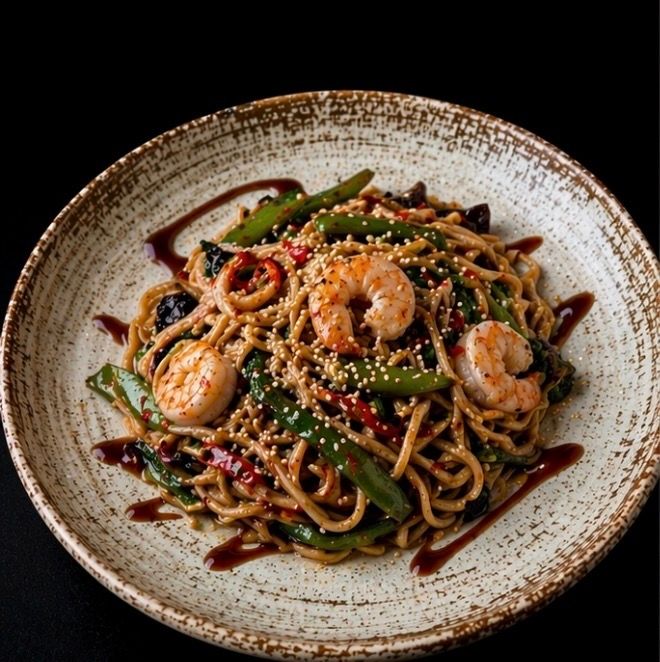 С КРЕВЕТКОЙ И ОВОЩАМИ