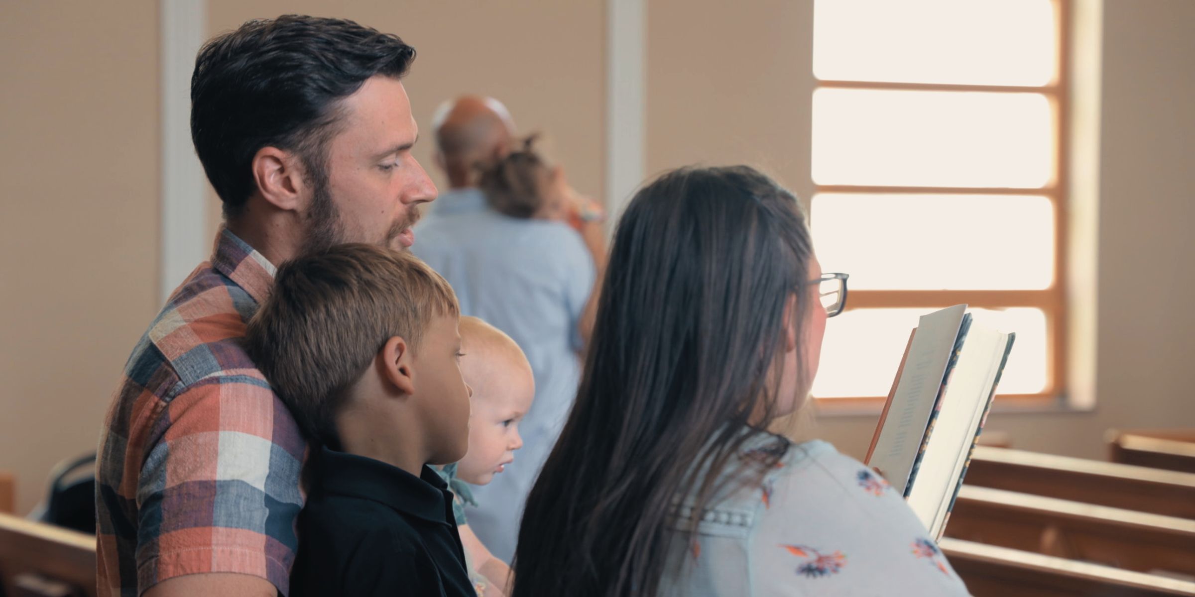 A family singing together