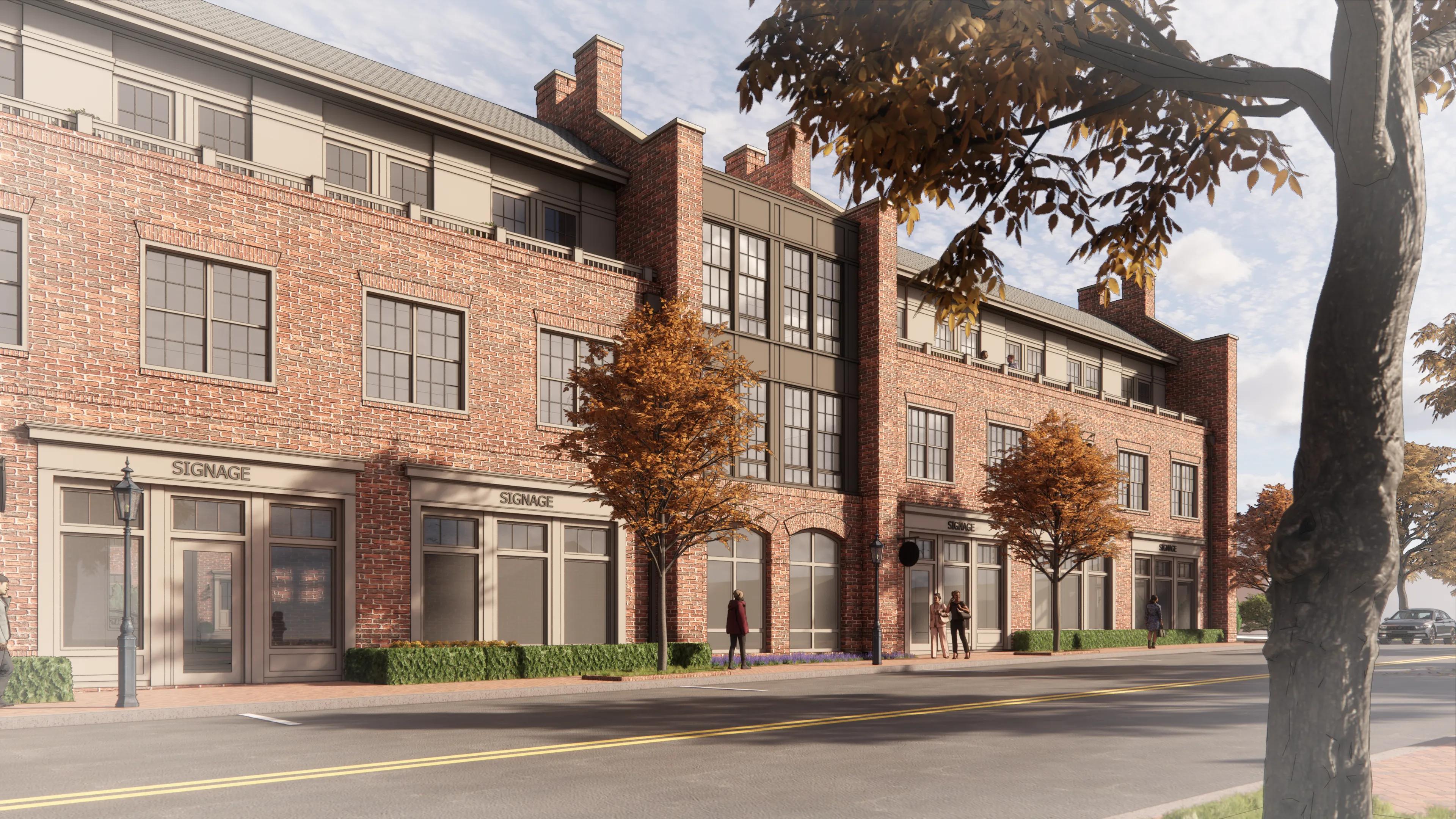 Retail on ground level with apartments above
