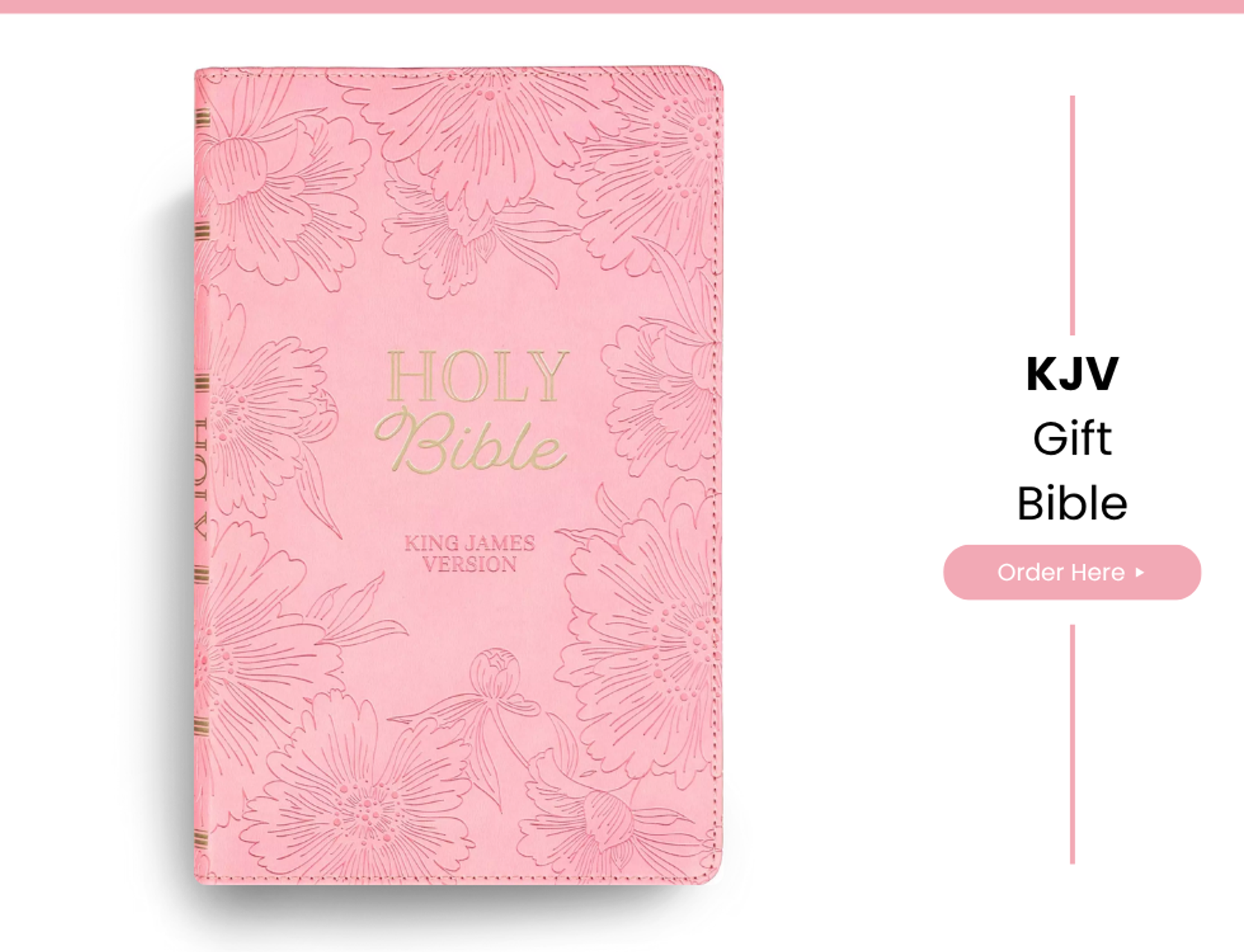 KJV pink gift bible under £20