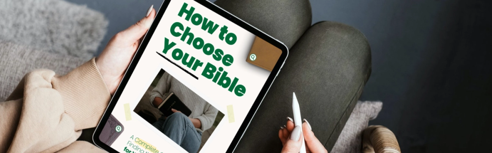 How To Choose Your Bible Free ebook being read on a table