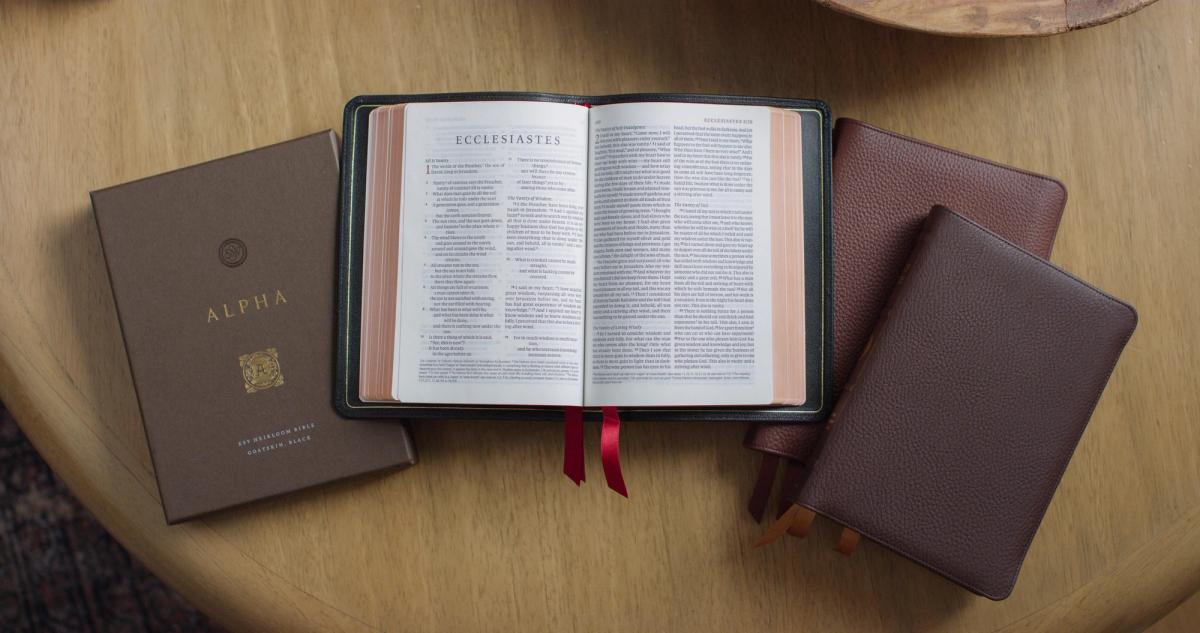 ESV Heirloom Bible Alpha Edition
