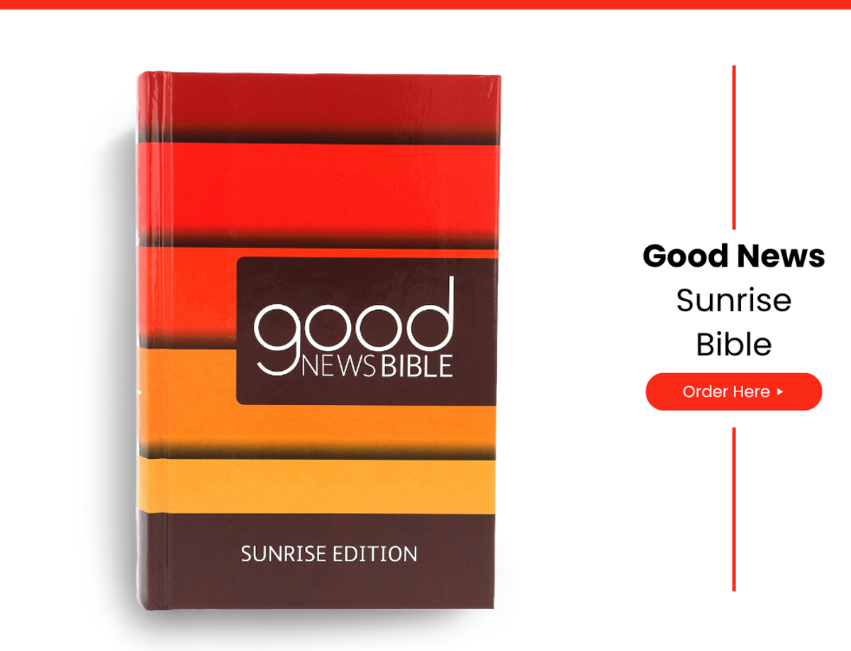 Good News Bible Sunrise Edition – Vibrant Orange Hardback with Easy-to-Read Format