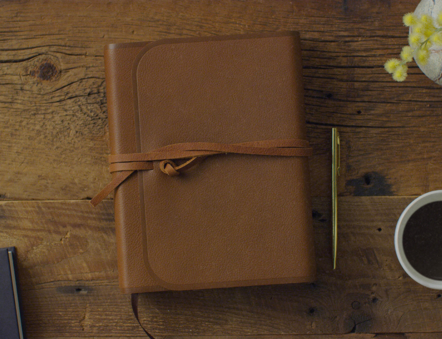 ESV Single Column Journaling Bible (Natural Leather, Brown, Flap with Strap)