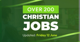Christian Jobs Roundup (week ending 12 June 2026)