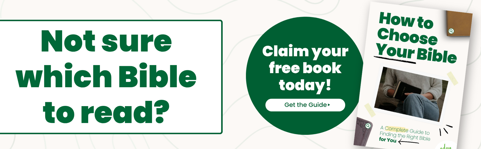 Not Sure Which Bible to Read? Claim your free book today: How to Choose Your Bible