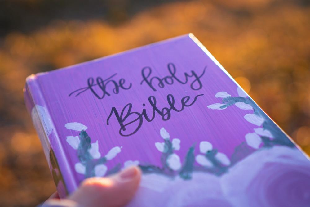 Fun coloured in Bible design