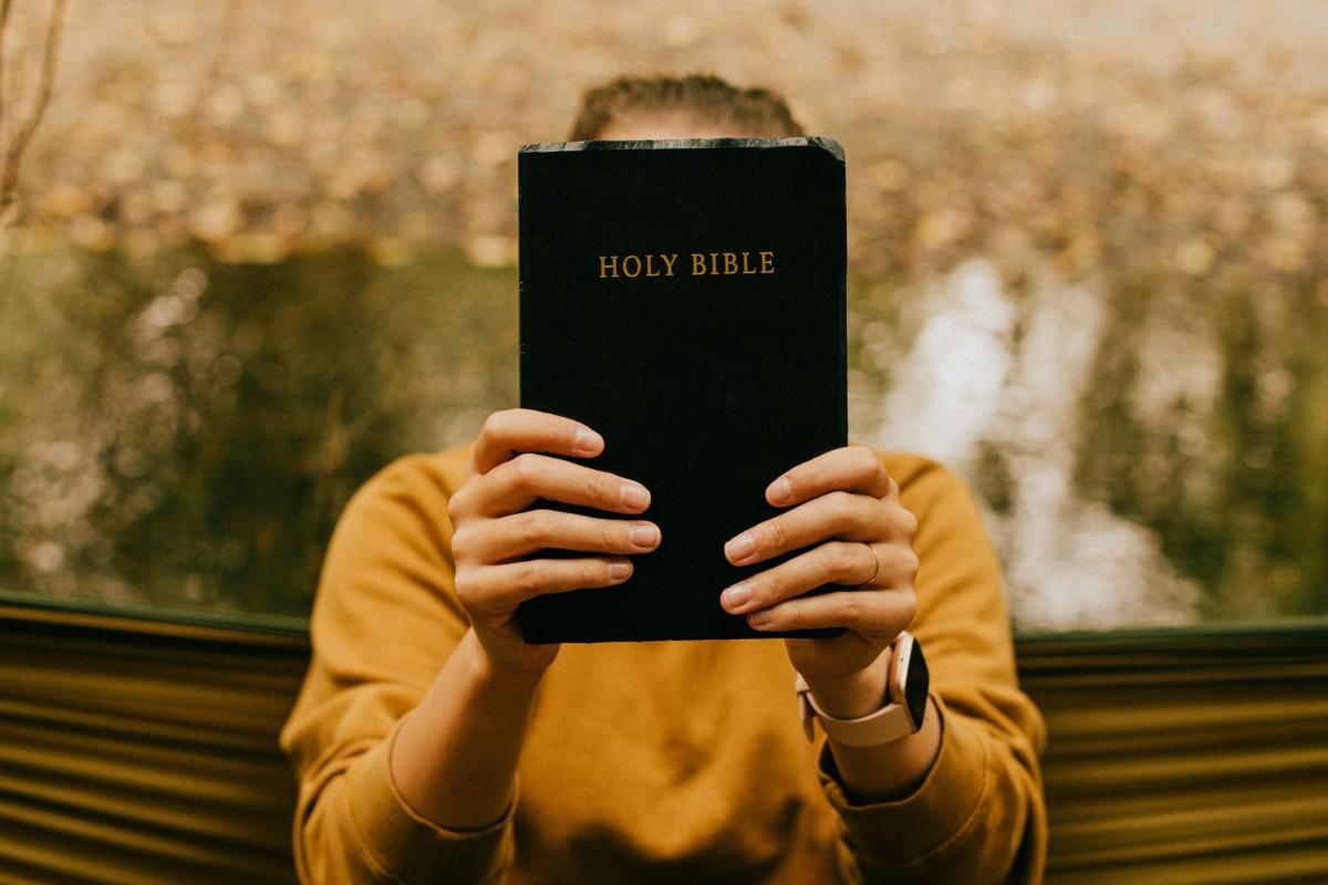 Holding a Bible