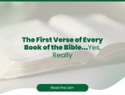 The First Verse of Every Book of the Bible...Yes, Really