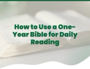 How to Use a One-Year Bible for Daily Reading