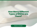 How Many Different Types of Bibles are There?