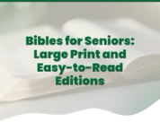 Bibles for Seniors: Large Print and Easy-to-Read Editions