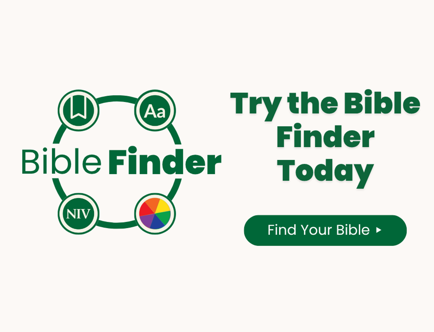 Find your next Bible with the Bible Finder