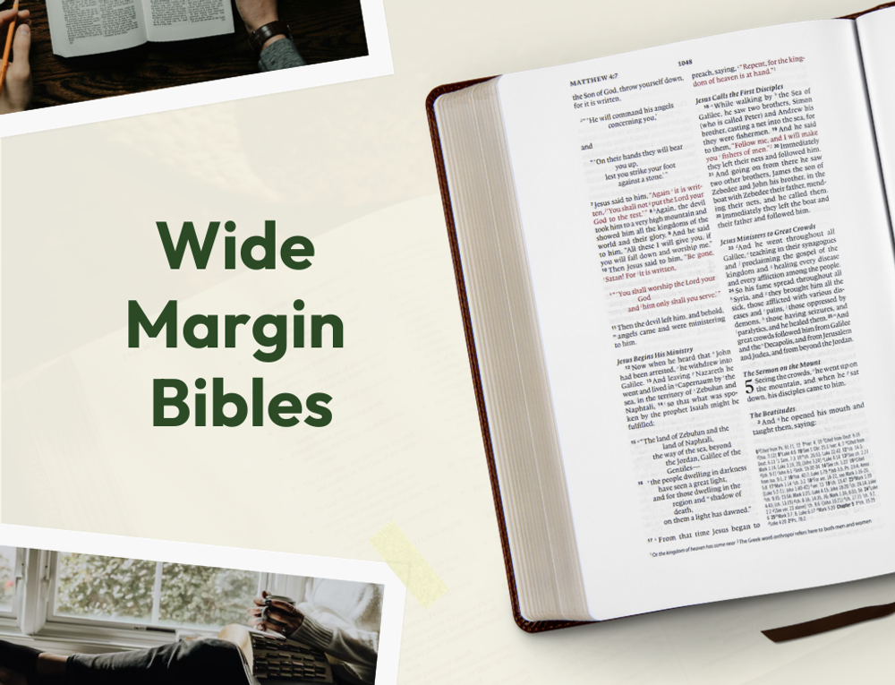What are wide margin Bibles?