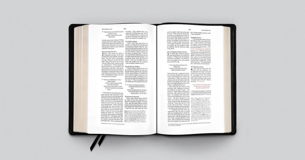 ESV Wide Margin Bible Open Page