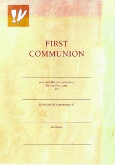 First Holy Communion Certificates