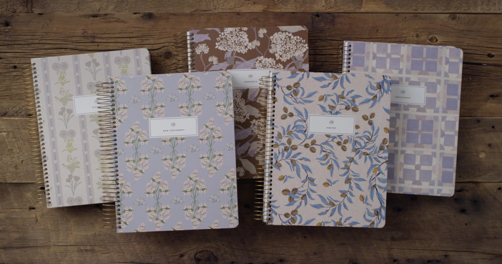 ESV Spiral-Bound Journaling Bible, Five-Volume Set Hardcover, Cover Artwork by Lulie WallaceESV Spiral-Bound Journaling Bible, Five-Volume Set Hardcover, Cover Artwork by Lulie Wallace