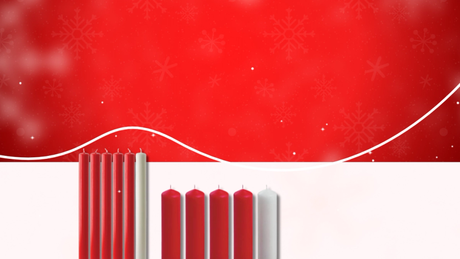Red And White Church Advent Candle Sets