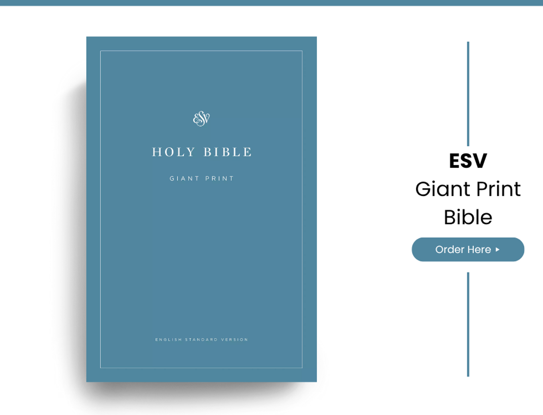 ESV Giant Print Bible, Paperback, Blue, Economy Bible