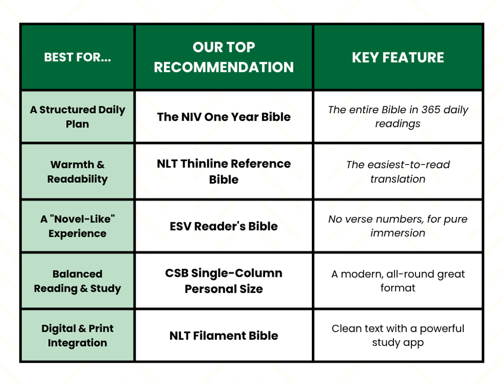 the best bibles for daily reading