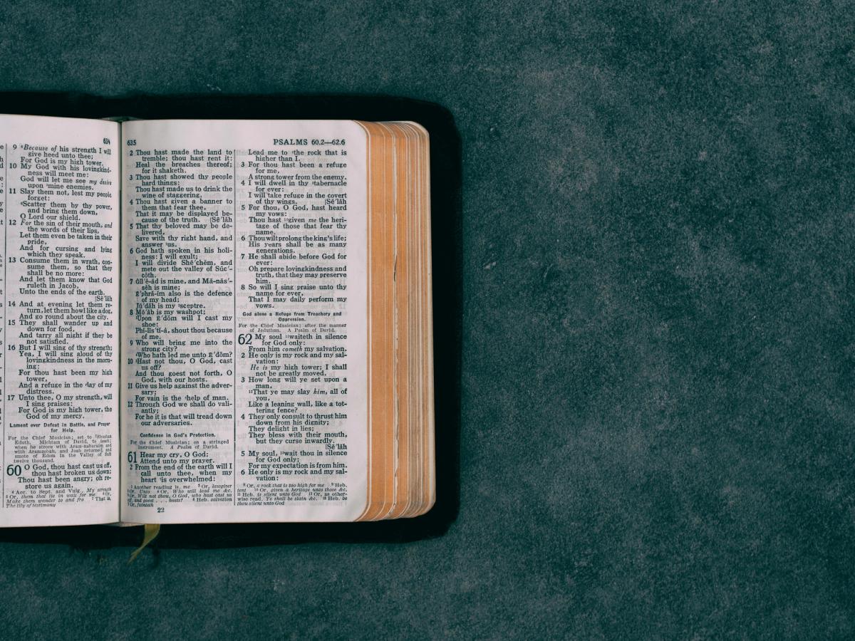 An open bible