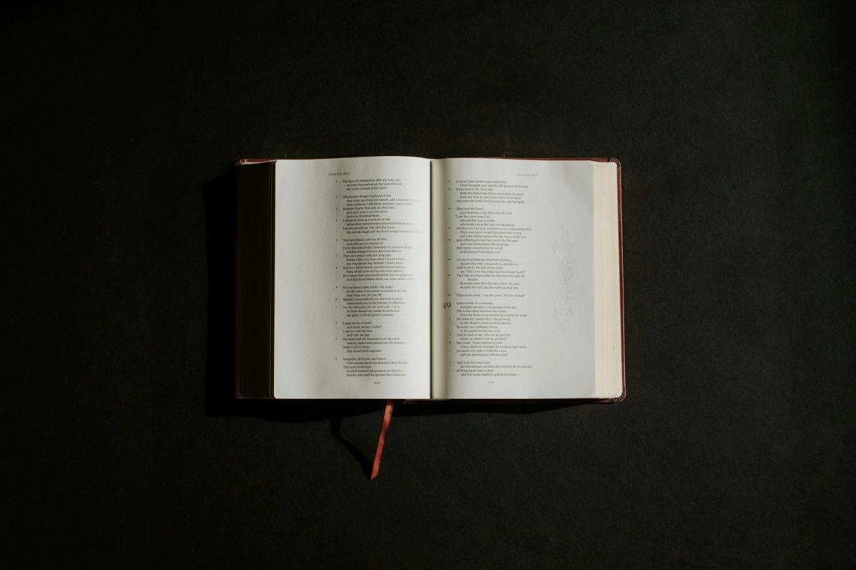 An open Bible