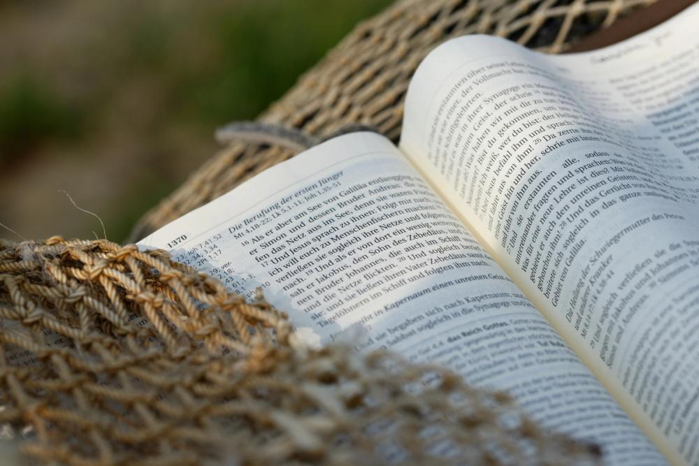 Bible in a Fishing Net