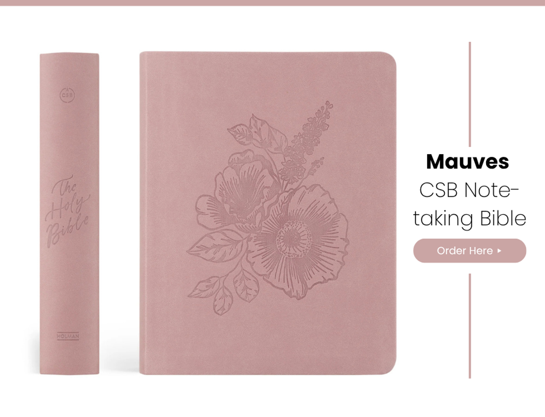 CSB Notetaking Bible: Mauves Theme from the Hosanna Revival Winter Collection 2025
