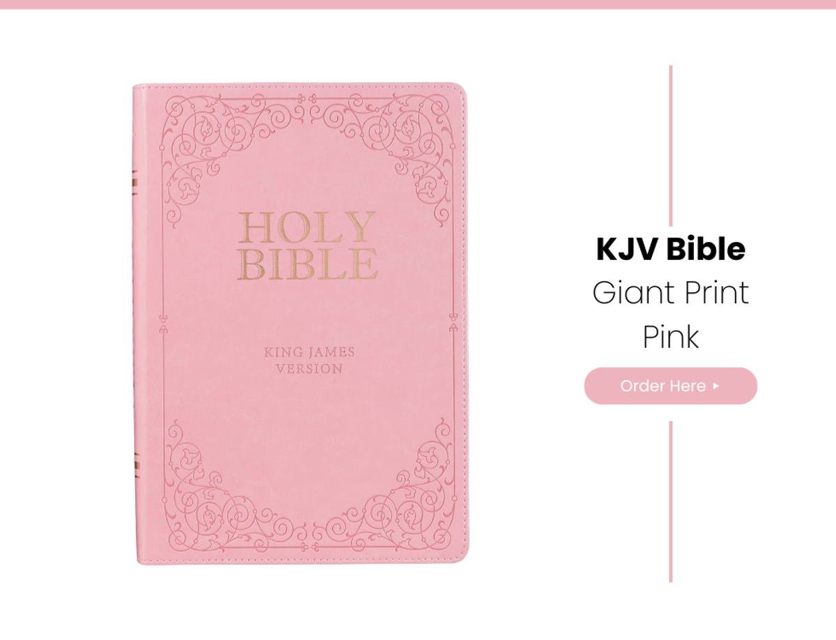 KJV Bible Giant Print Full-size Faux Leather, Pink