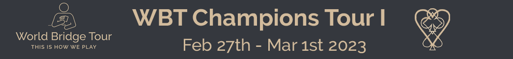 WBT Champions Tour I 2023 results - click the banner to access the results.