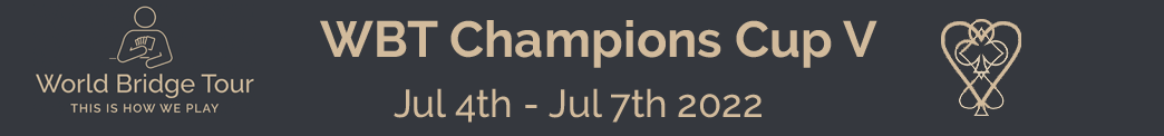 WBT Champions Cup V results - click the banner to access the results.