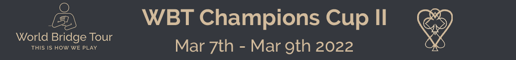 WBT Champions Cup II results - click the banner to access the results.