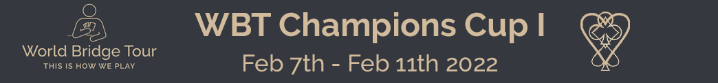 WBT Champions Cup I results - click the banner to access the results.