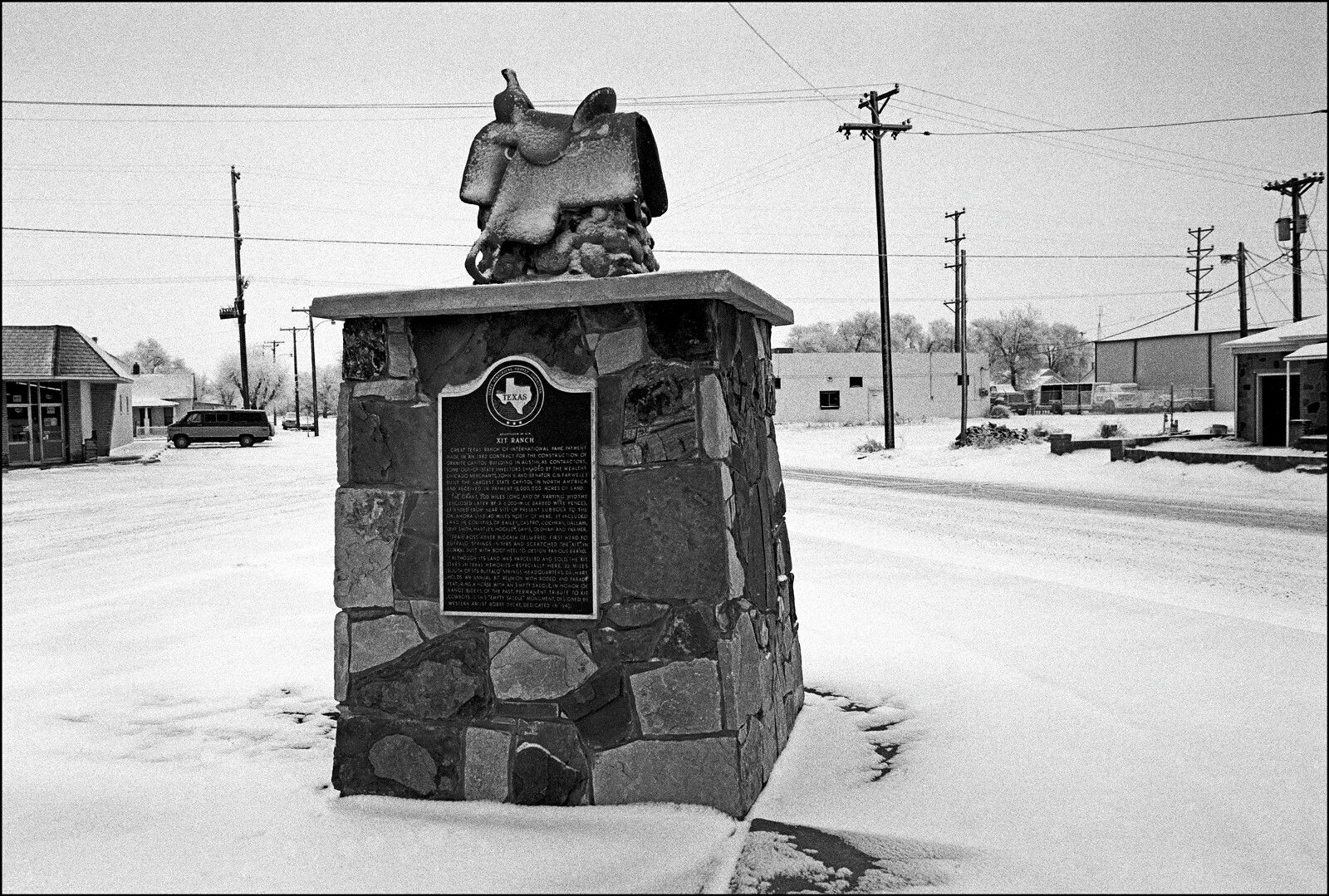 Saddle Monument to XIT Ranch, Lubbock, Texas