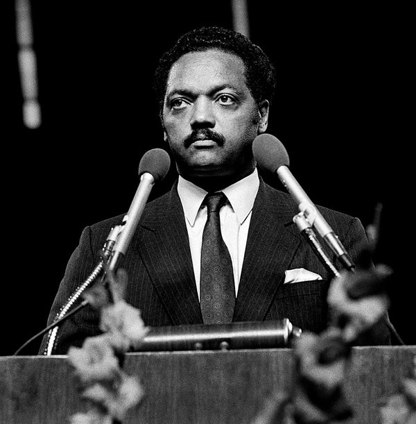 The Rev. Jessie Jackson, running for President, 1988