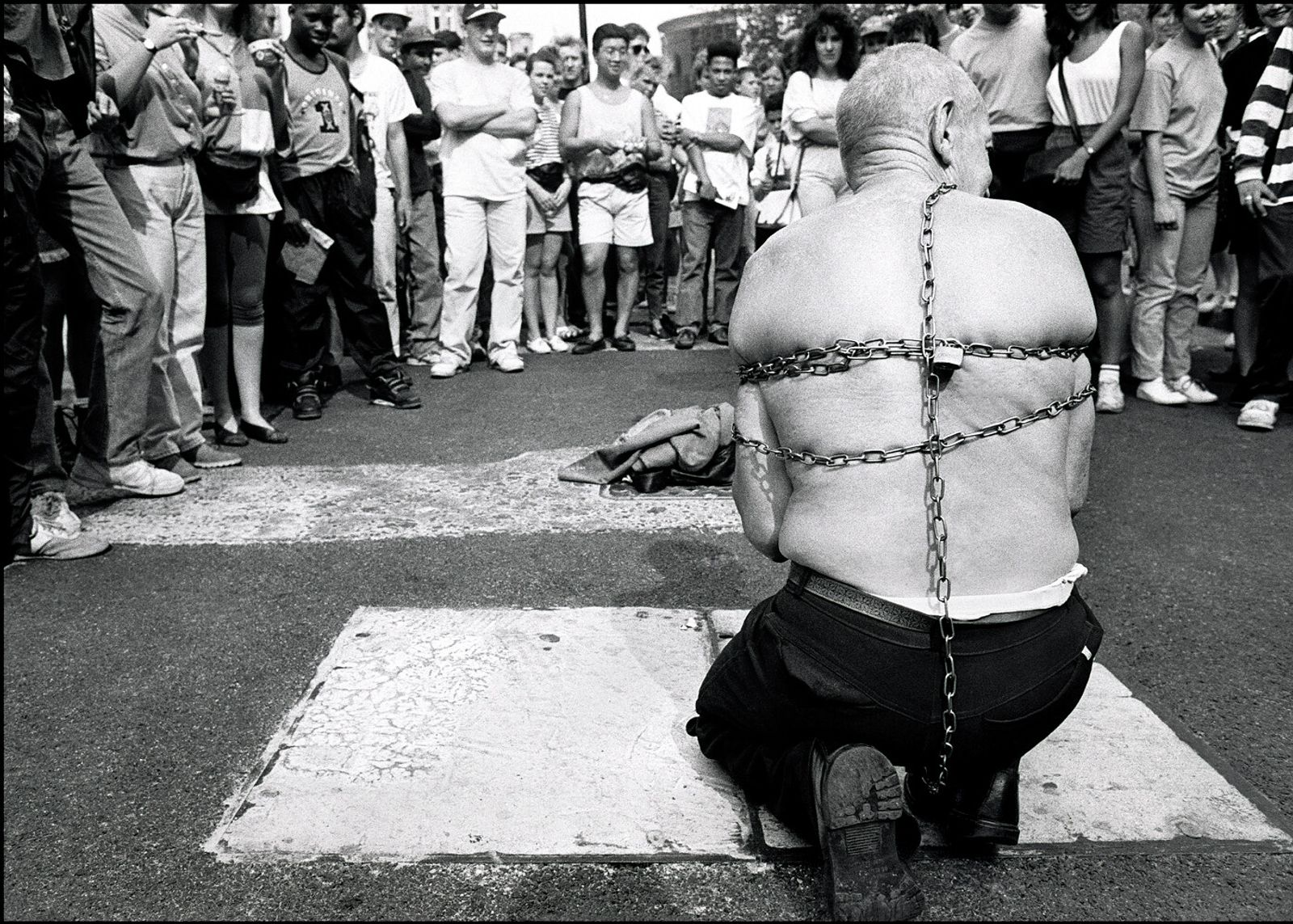 Escape Artist, Picadilly Circus, London, 1990