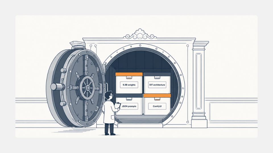Ideogram 4.0 open vault revealing model weights and architecture details.