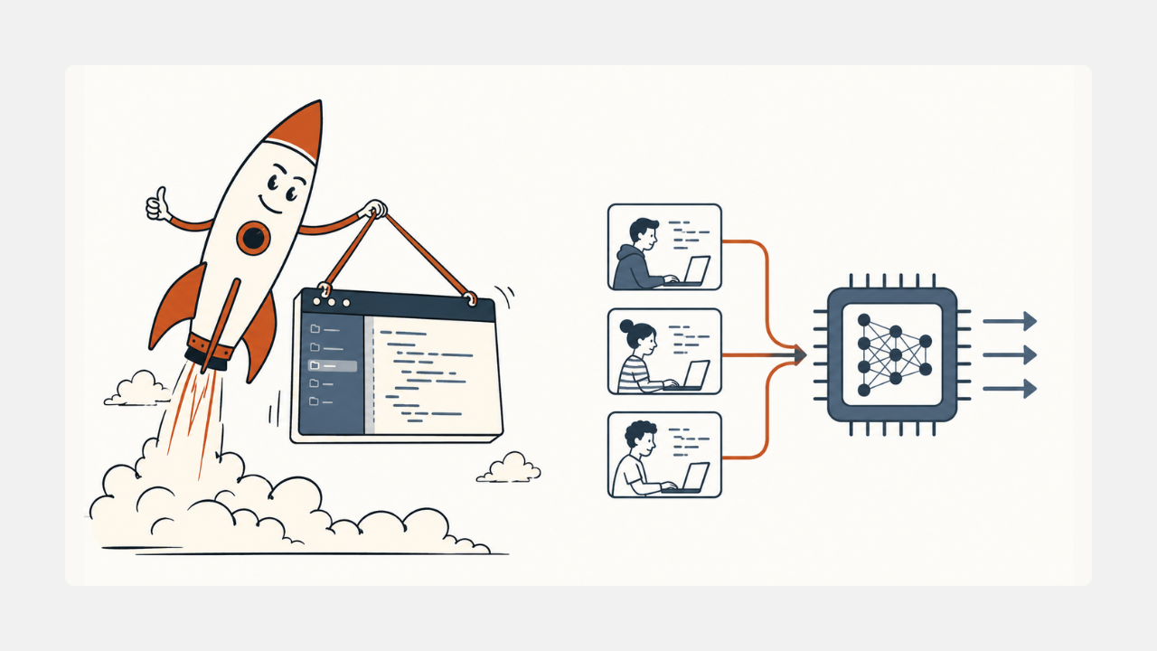 Grok 4.5 and Cursor integration editorial diagram.