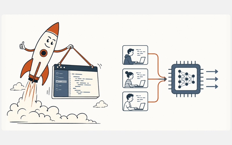 Grok 4.5 and Cursor integration editorial diagram.