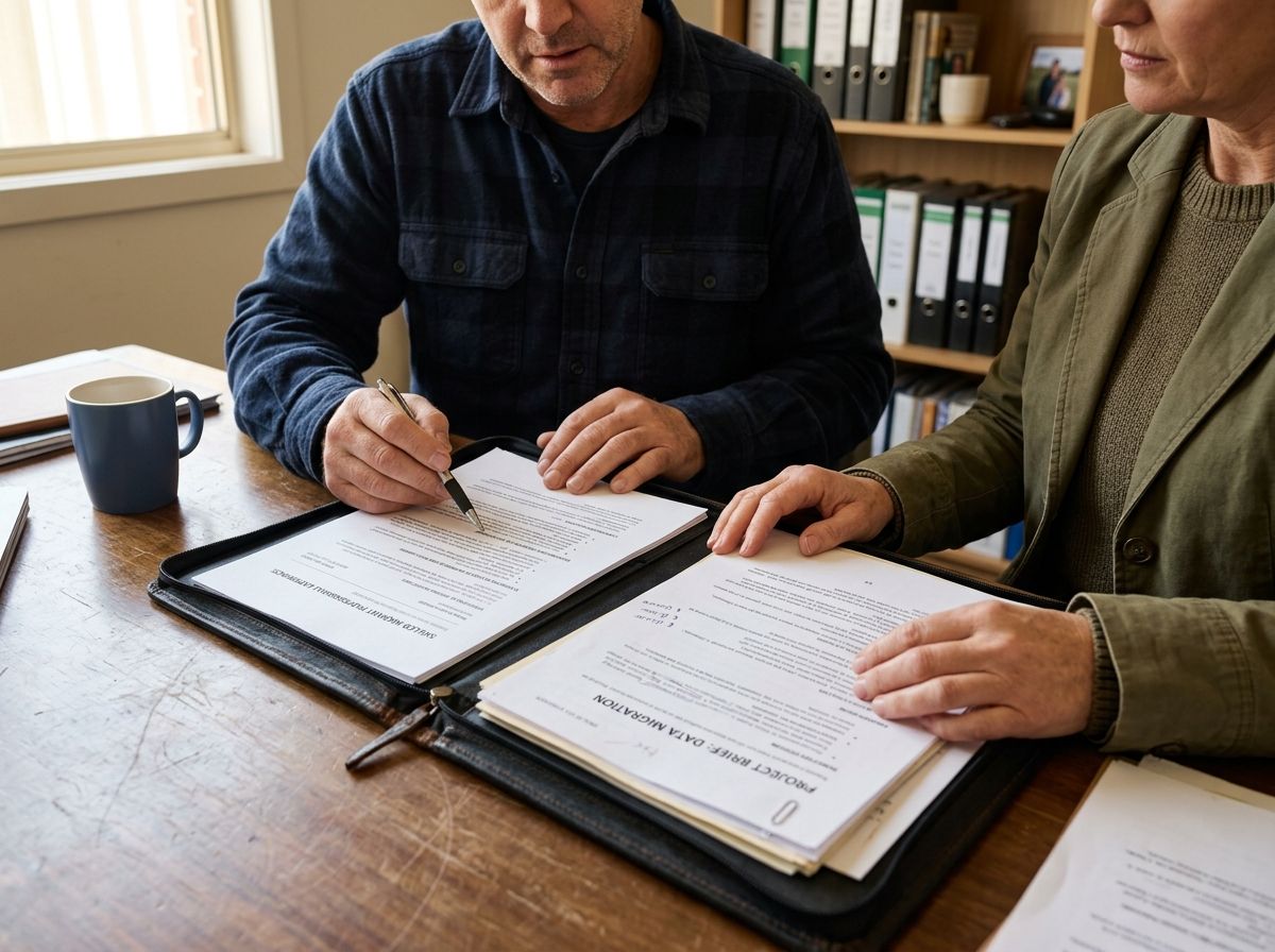 A portfolio of work experience documents being reviewed as evidence in an RPL assessment