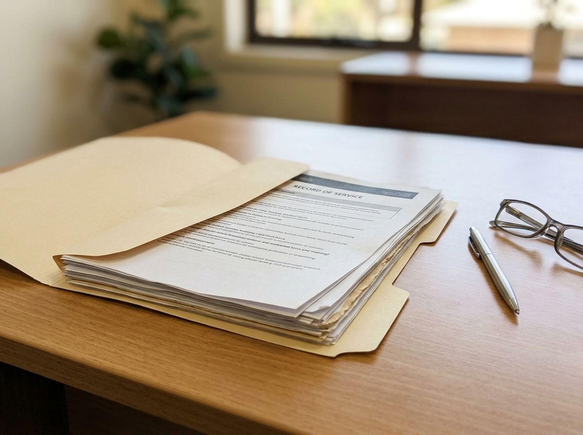 A folder of service records and documentation compiled for an RPL assessment evidence portfolio.