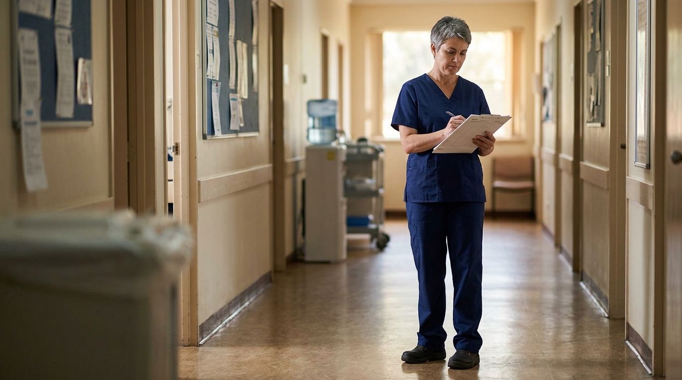 Experienced health support worker in a clinical setting — cert 3 health services assistance