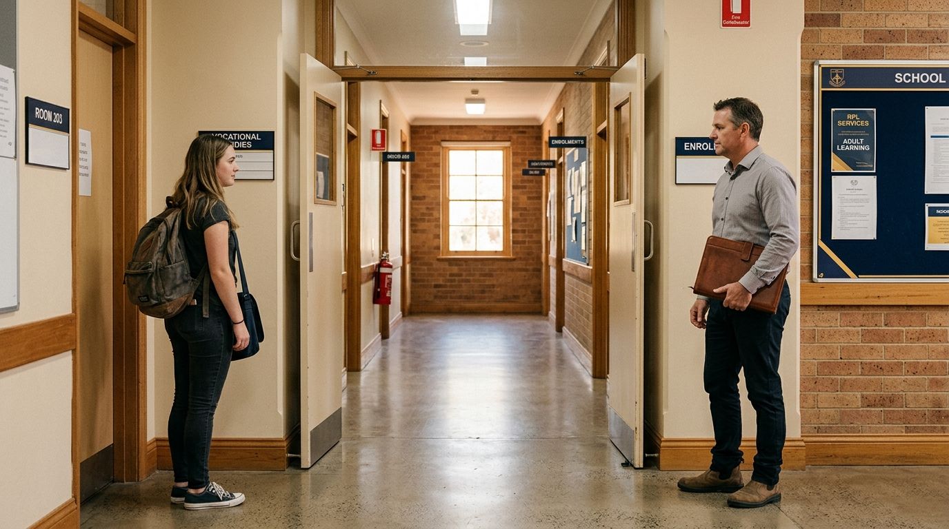 An open door representing the RPL qualifications pathway, designed for experienced workers in Australia
