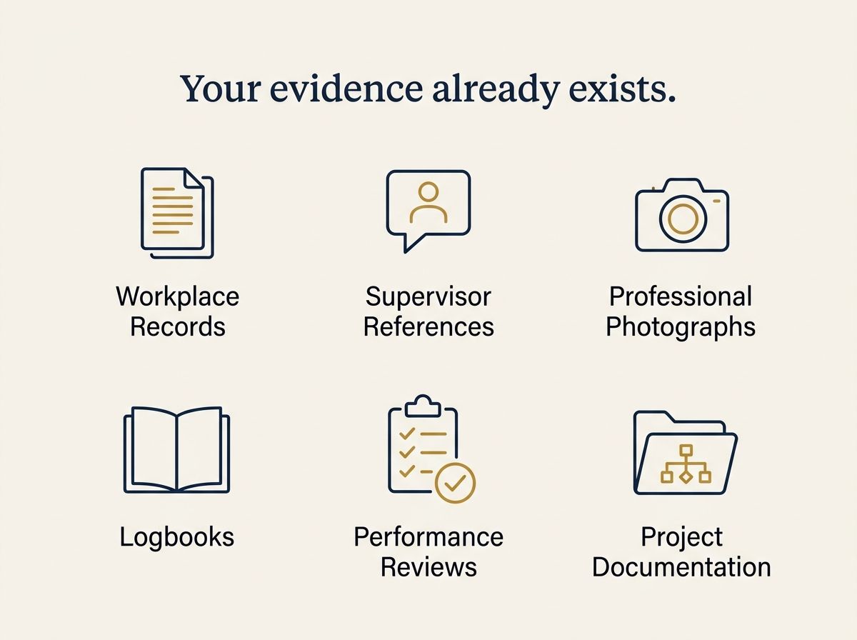 Types of evidence used for RPL qualifications assessment in Australia