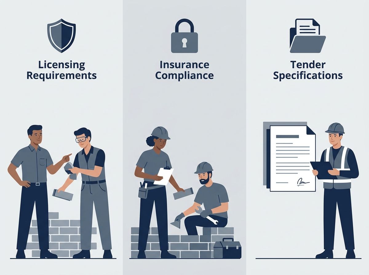 Three factors driving the need for qualification: Licensing, Insurance, and Tender Specifications.
